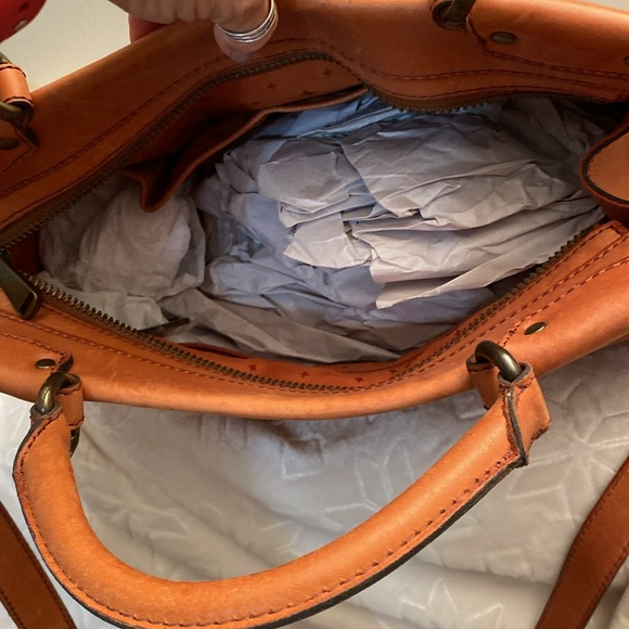 Fossil Tan Leather Satchel - Picture 3 of 7